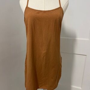 Brown Spaghetti Strap Dress Rhythm M